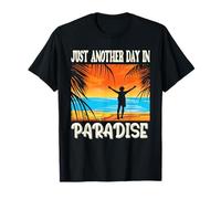 Divertidas vacaciones familiares solo otro día en el paraíso eslogan Camiseta