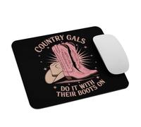 Divertidas Vaqueras del Oeste, Chicas De Campo Lo Hacen con Sus Botas Puestas. Alfombrilla De Escritorio Lavable Alfombrilla De Ratón Bordes Cosidos Mousepad para Hogar Pc Gaming 25X30Cm