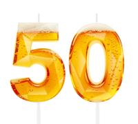 Divertidas velas de cumpleaños con temática de cerveza para hombres, decoración de pastel de 50 cumpleaños para amantes de la cerveza, suministros de fiesta de diseño novedoso para papá, marido
