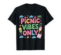 Divertidas Vibraciones de Picnic Solo para el Verano a Juego Familiar Camiseta