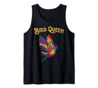 Divertidísima Corona Vintage con temática de pájaro con diseño de pájaro Rosa con diseño de Reina de los pájaros Camiseta sin Mangas