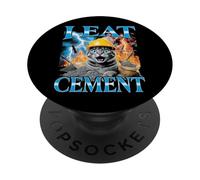 Divertidísimo Pirata de I Eat Cement Gen Z Meme Cat PopSockets PopGrip Adhesivo