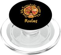 Divertido 1 Un bocado Todo el Mundo Sabe Reglas Pizza Amante de la Comida PopSockets PopGrip para MagSafe