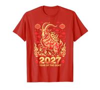 Divertido 2027 Goat Year Fortune CNY Dad Lunar Animal Greatest Camiseta