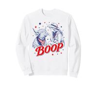 Divertido 4 de Julio Boop Cowgirl & Highland Cow Patriotic USA Sudadera