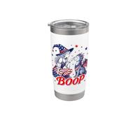 Divertido 4 de julio Boop Cute Witch Baby Dragon Patriotic USA Vaso térmico de acero inoxidable de doble pared