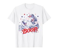 Divertido 4 de Julio Boop Farm Girl & Baby Pig Patriotic USA Camiseta