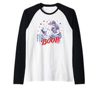 Divertido 4 de Julio Boop Farm Girl & Baby Pig Patriotic USA Camiseta Manga Raglan