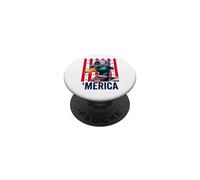 Divertido 4 de Julio Mallard Duck Boy Patriotic America USA PopSockets PopGrip Adhesivo