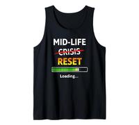 Divertido 40 cumpleaños de Midlife Reset Loading Bar Camiseta sin Mangas