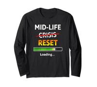 Divertido 40 cumpleaños de Midlife Reset Loading Bar Manga Larga