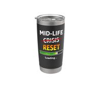 Divertido 40 cumpleaños de Midlife Reset Loading Bar Vaso térmico de acero inoxidable de doble pared
