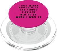 Divertido 60 60 Cumpleaños Humor Disculparse I Called Old Sixty PopSockets PopGrip para MagSafe