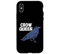 Divertido abanico gótico de naturaleza gótica con forma de reina de pájaro, cuervo y vida silvestre Carcasa para iPhone X/XS