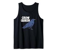 Divertido abanico gótico de naturaleza gótica con forma de reina de pájaro, cuervo y vida silvestre Camiseta sin Mangas