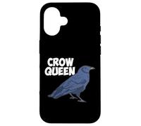 Divertido abanico gótico de naturaleza gótica con forma de reina de pájaro, cuervo y vida silvestre Carcasa para iPhone 16