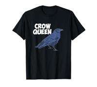 Divertido abanico gótico de naturaleza gótica con forma de reina de pájaro, cuervo y vida silvestre Camiseta