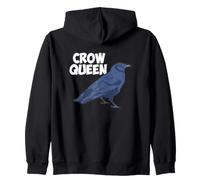 Divertido Abanico gótico de Naturaleza gótica con Forma de Reina de pájaro, Cuervo y Vida Silvestre Sudadera con Capucha