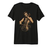 Divertido Abraham Lincoln Tocando Violonchelo Música clásica Violonchelo Camiseta Premium