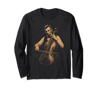 Divertido Abraham Lincoln Tocando Violonchelo Música clásica Violonchelo Manga Larga