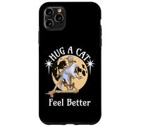Divertido Abrazo a un Gato, siéntete Mejor Esqueleto Abrazando Gato Halloween Carcasa para iPhone 11 Pro MAX