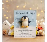 Divertido abrazo de bolsillo de animales acuáticos, con tarjeta inspiradora, mini ficha de abrazo de animales de resina, palabras conmovedoras, te anima a vivir cada día al máximo, para el padre de la