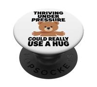 Divertido Abrazo De Teddy Peluche Presión Reducción PopSockets PopGrip Adhesivo