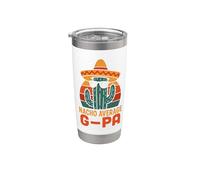 Divertido Abuelo Broma Humor Diciendo Nacho Promedio G Pa Hombres Vaso térmico de acero inoxidable de doble pared