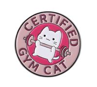 Divertido accesorio de entrenamiento de aleación con diseño de gatos esmaltados para gimnasio, joyería de fitness, amigo, bolsa de gimnasio, talla única, como se describe