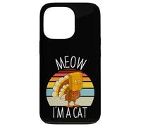 Divertido Acción de Gracias Mujeres Hombres Niño Familia Turquía Meow Fake Cat Carcasa para iPhone 13 Pro