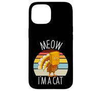 Divertido Acción de Gracias Mujeres Hombres Niño Familia Turquía Meow Fake Cat Carcasa para iPhone 15