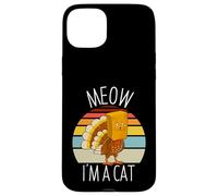 Divertido Acción de Gracias Mujeres Hombres Niño Familia Turquía Meow Fake Cat Carcasa para iPhone 15 Plus