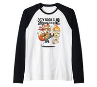 Divertido Acogedor Asistencia Requerido Fox Reading Cute Camiseta Manga Raglan