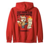 Divertido Acogedor Asistencia Requerido Fox Reading Cute Sudadera con Capucha
