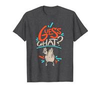 Divertido Adivina Lo Culo De Pollo Camiseta, Hombre, Jaspeado Oscuro, L