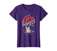 Divertido Adivina Lo Culo De Pollo Camiseta, Mujer, Morado, S