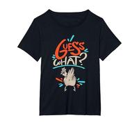 Divertido Adivina Lo Culo De Pollo Camiseta, Mujer Tallas Grandes, Negro, 5XL Grande