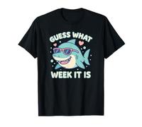 Divertido Adivina qué Semana es Shark Joke Lover Ocean Wildlife Camiseta