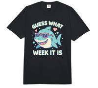 Divertido Adivina qué Semana es Shark Joke Lover Ocean Wildlife Comfort Colors Adult Heavyweight T-Shirt