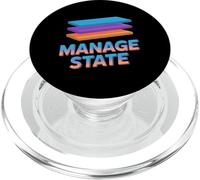 Divertido Administrar Estado Retro Dichos Programador PopSockets PopGrip para MagSafe