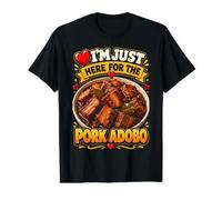Divertido Adobo de Cerdo Pinoy Estoy aquí para la Comida Filipina Camiseta gráfica económica, Hombre, Negro, L