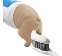 divertido adorno para pasta de dientes para animales, exprimidor Adorno para pasta de dientes para caca de perro, de pasta de dientes funcional para dueños de mascotas | Tapa de silicona con diseño de