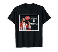 Divertido Adulto Jesucristo Stop God Be Nice Iglesia Cristiano Camiseta