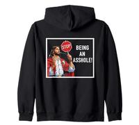 Divertido Adulto Jesucristo Stop God Be Nice Iglesia Cristiano Sudadera con Capucha