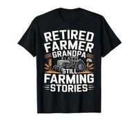 Divertido Agricultor Jubilado Abuelo Todavía Historias De Agricultura Tractor Camiseta