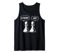 Divertido Ajedrez Gráfico Peón Juego de Palabras En Passant Chess Joke Lover Camiseta sin Mangas