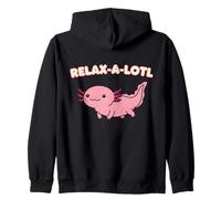 Divertido ajolote Adorable para Mascotas Relax-a-Lotl Sudadera con Capucha