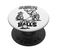 Divertido Alce de Golf a Medida Que envejezco, Broma de Humor PopSockets PopGrip Adhesivo