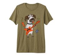 Divertido alemán de Pelo Corto Puntero Rockstar bajo Perro Camiseta Premium