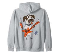 Divertido alemán de Pelo Corto Puntero Rockstar bajo Perro Sudadera con Capucha